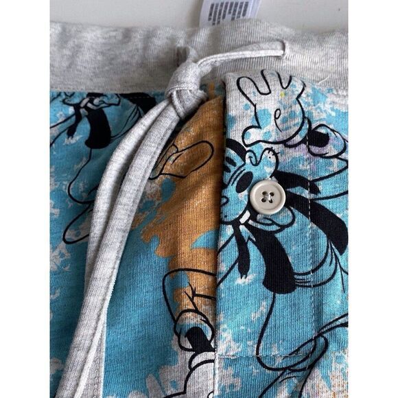 Disney Parks Men's Sz L Splatter Goofy Jogger Lounge Pants Elastic Drawstring - Picture 11 of 16